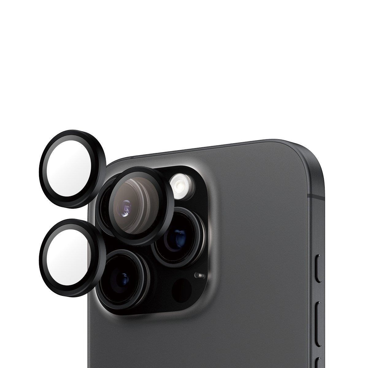PanzerGlass® Hoops® Schwarz Kameraschutz iPhone 16 Pro | 16 Pro Max